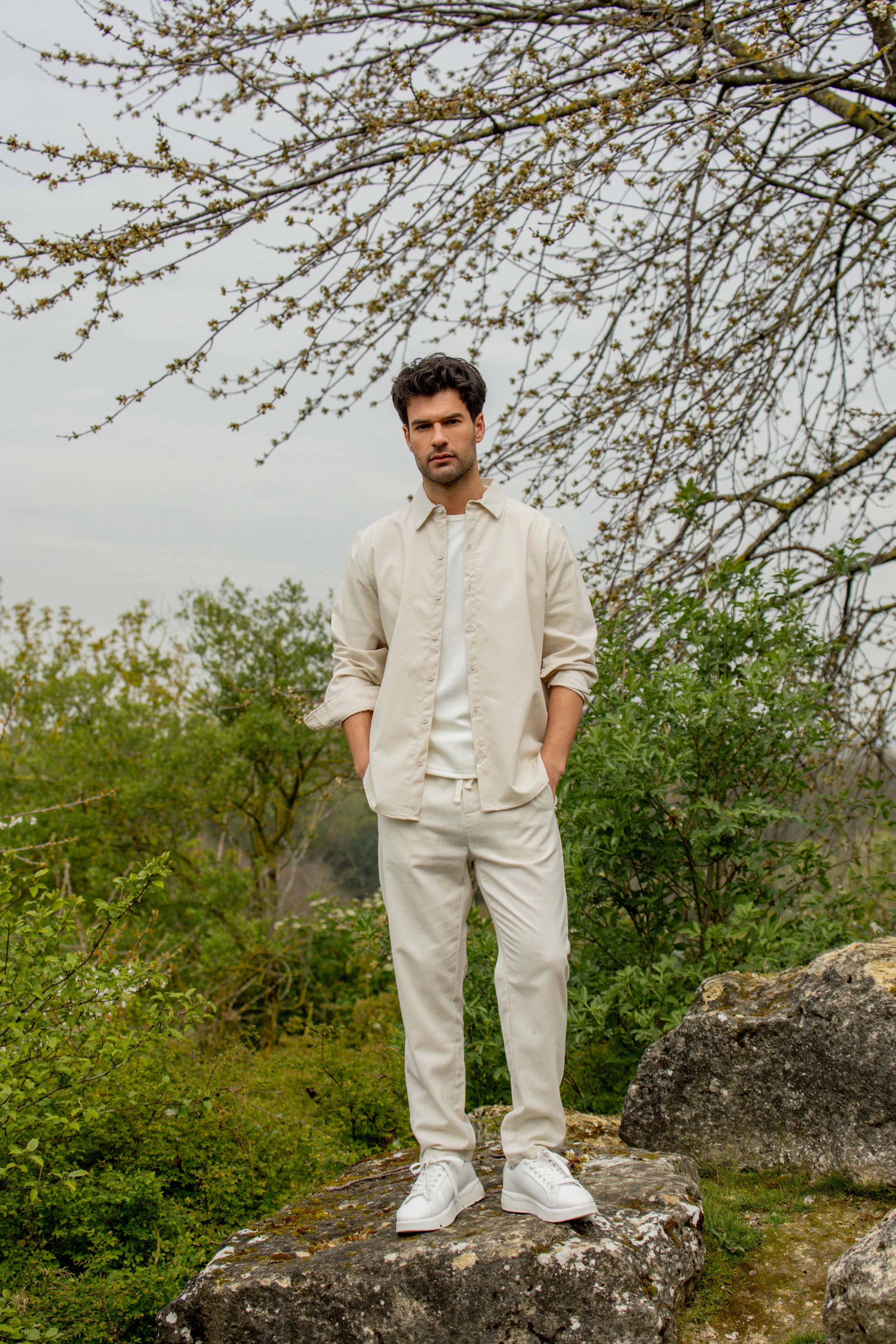 Classic plain pants