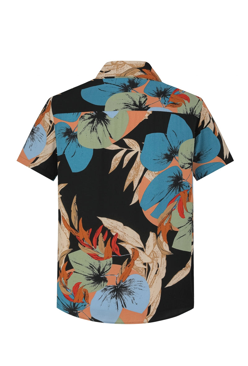 Short-sleeved floral shirt