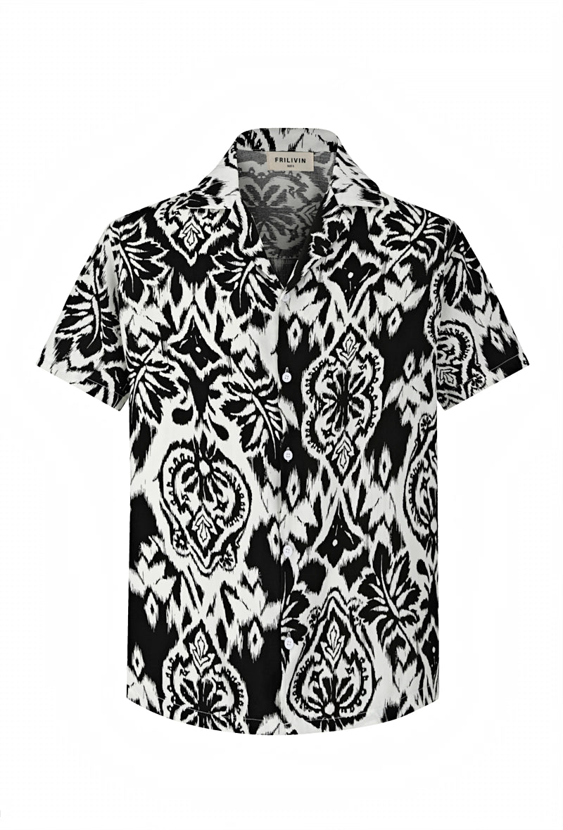Chemise à motifs fleur