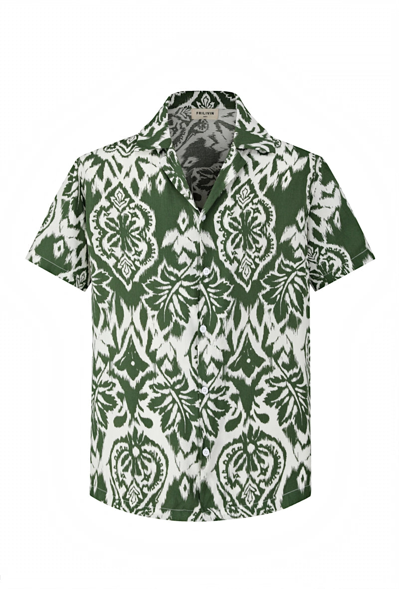 Chemise à motifs fleur