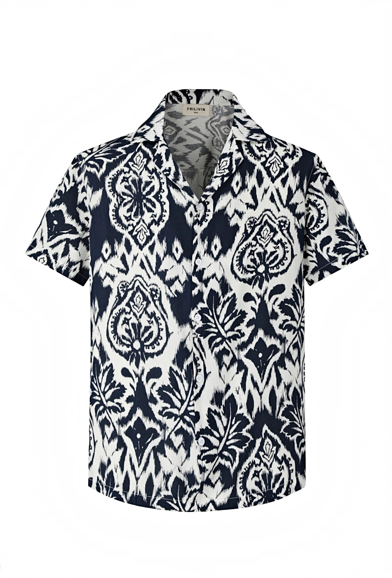 Chemise à motifs fleur