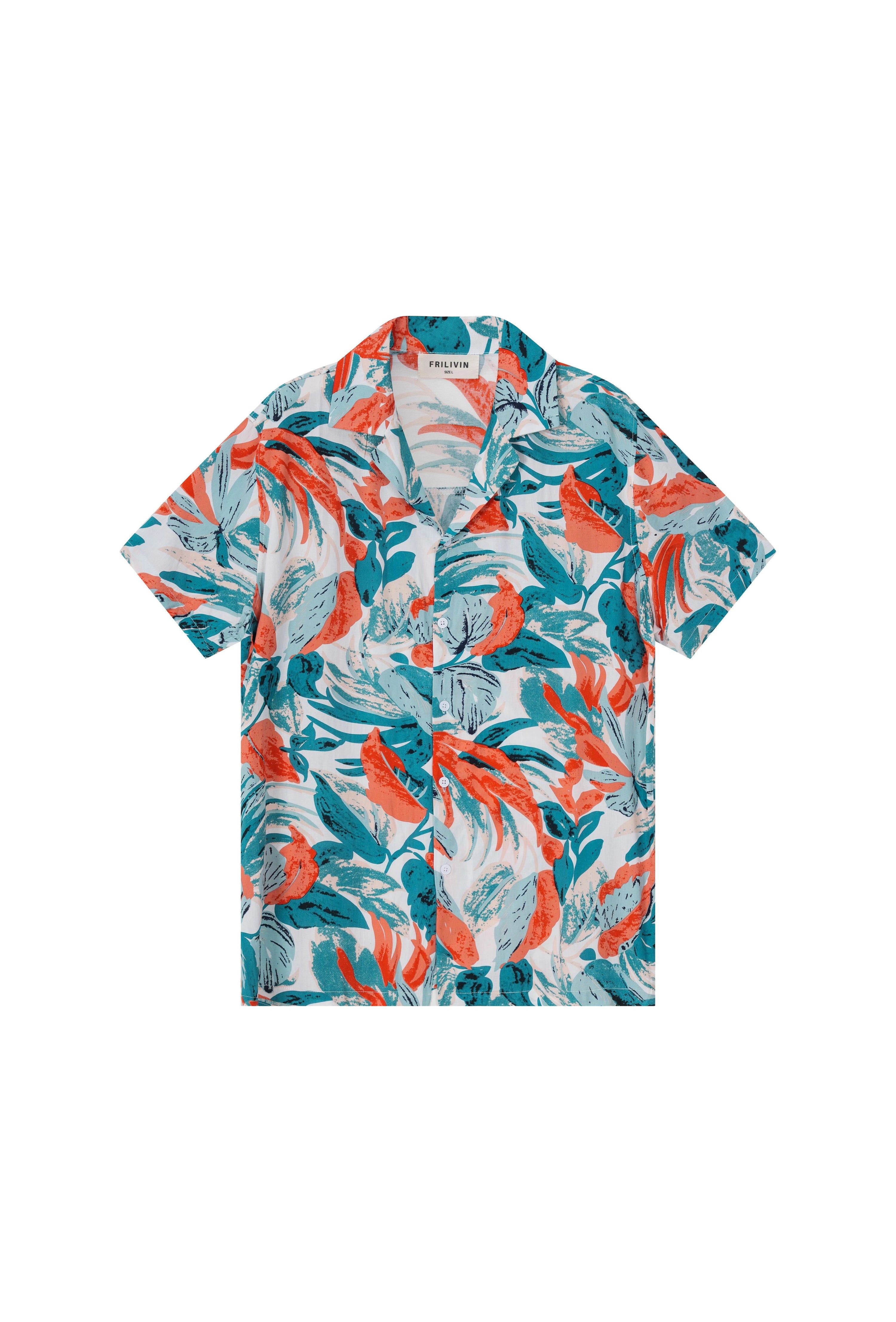 Chemise à motifs tropicals