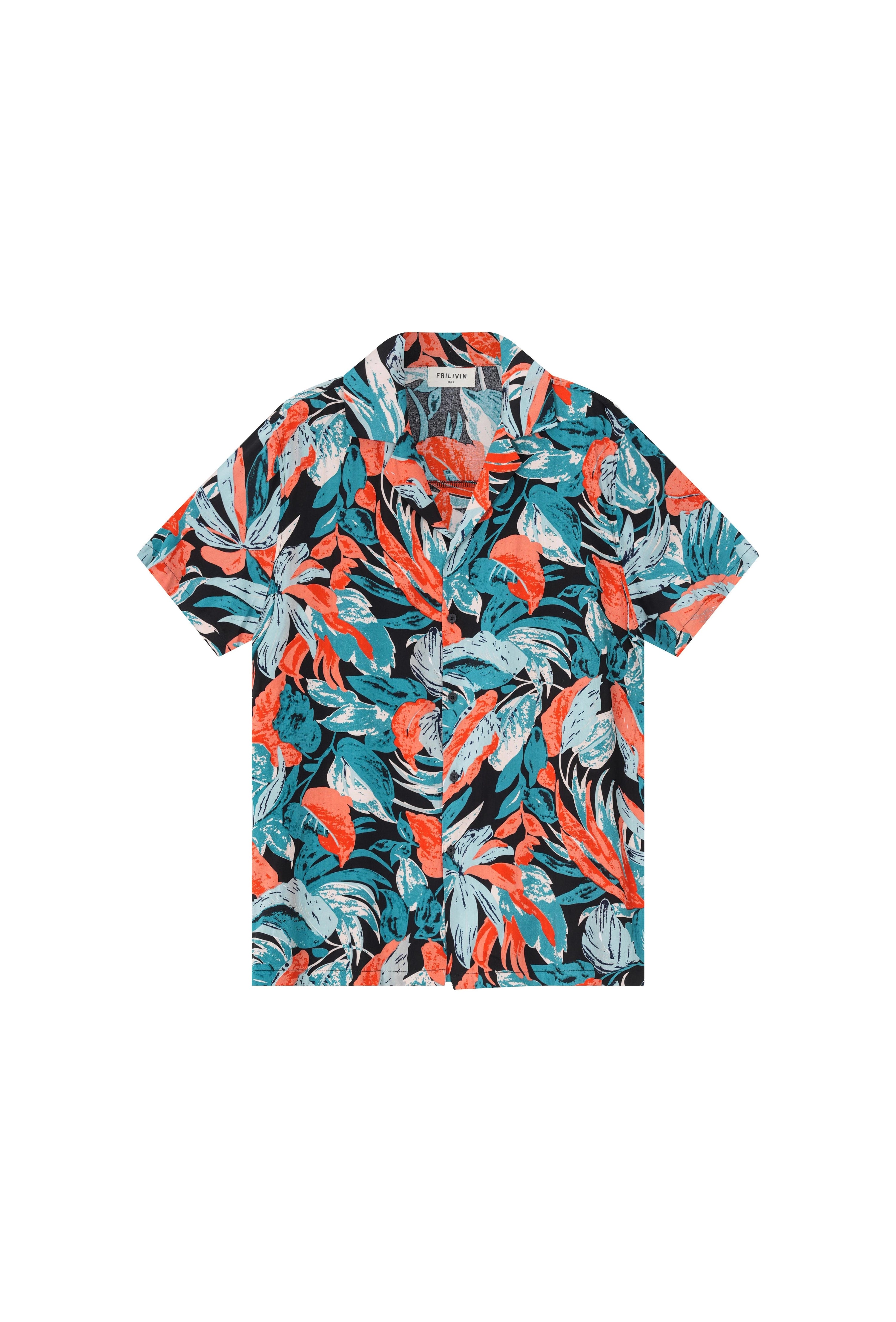 Chemise à motifs tropicals