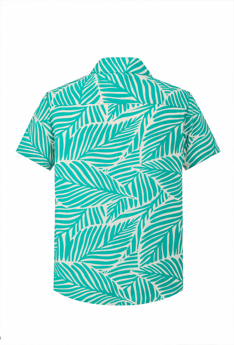 Chemise manches courtes fleuris