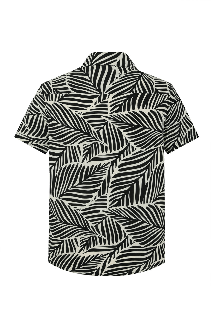 Chemise manches courtes fleuris