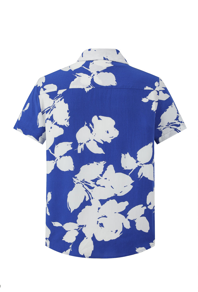 Chemise manches courtes fleuris