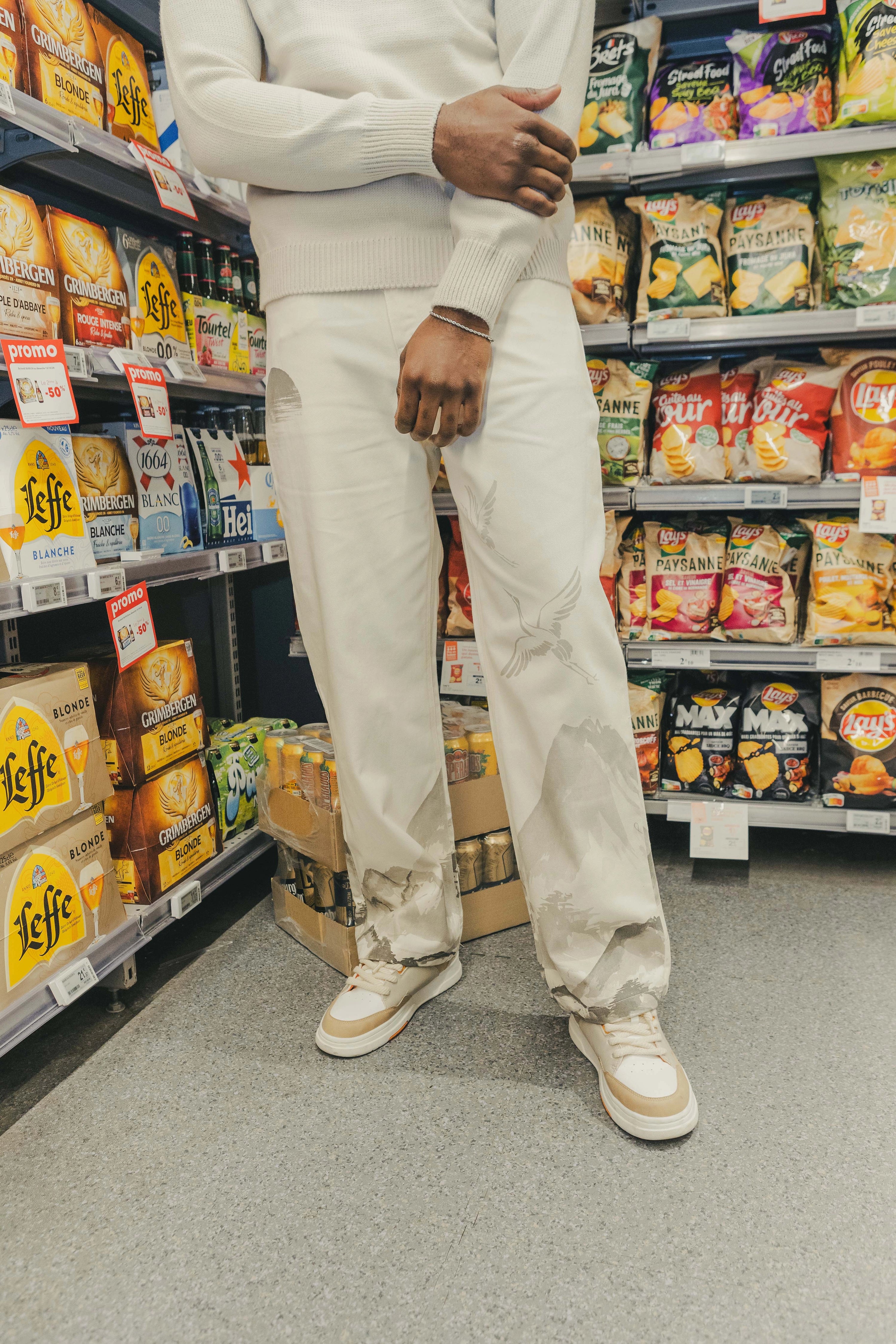 Pantalon avec des détails imprimés