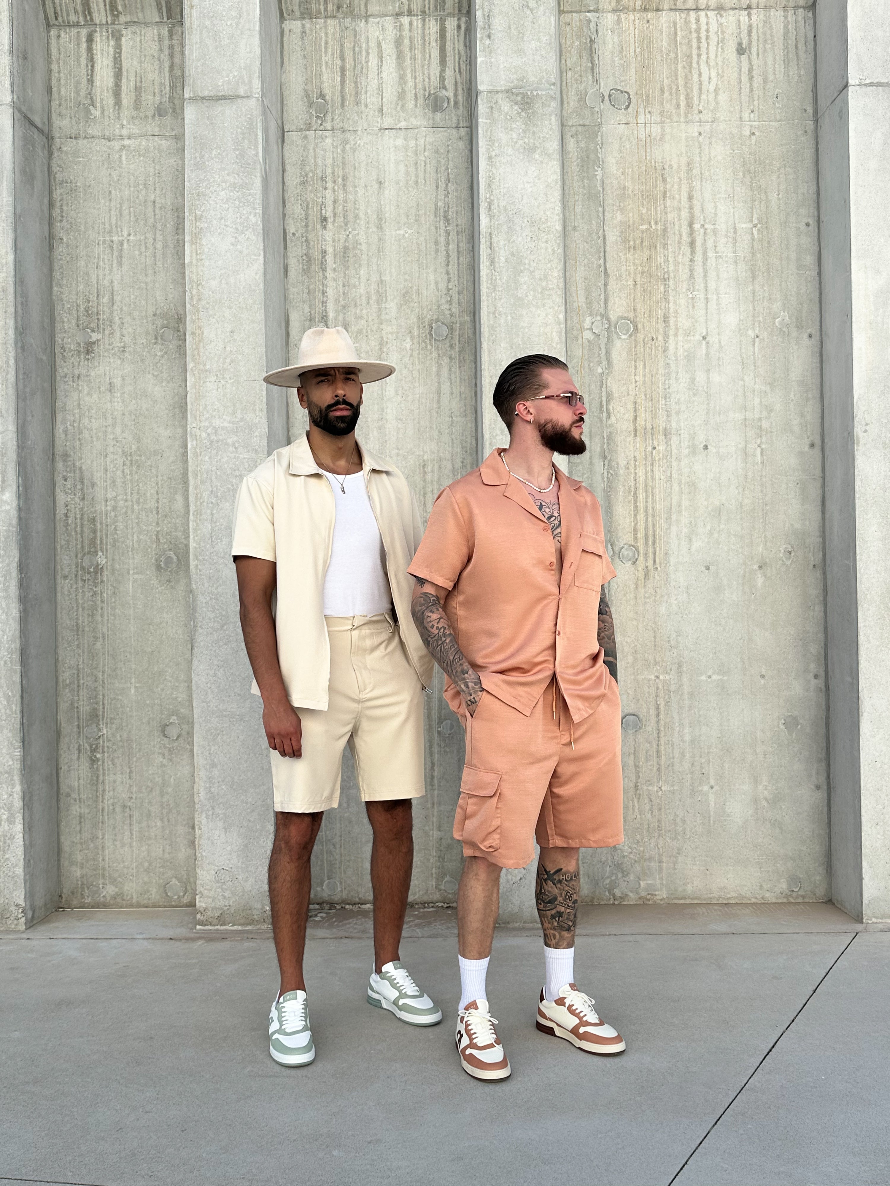 Ensemble uni détente chemise short
