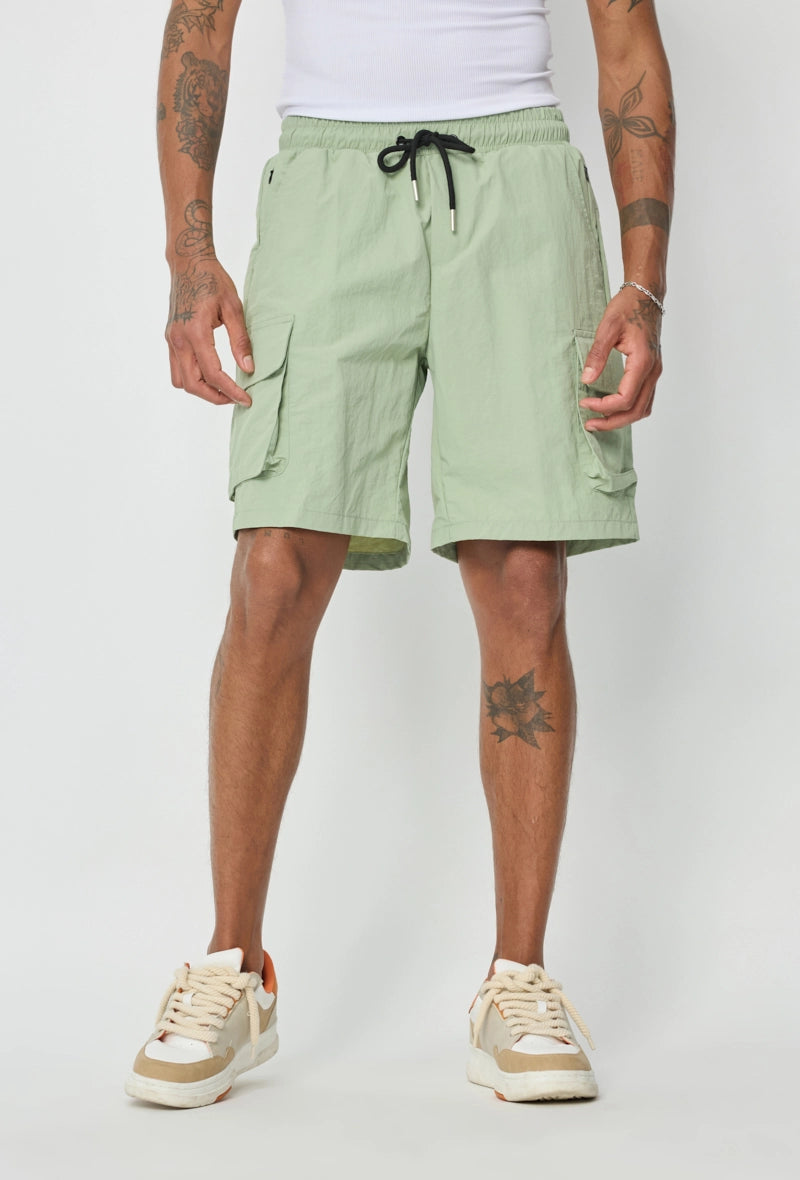 Plain shorts with elastic waist