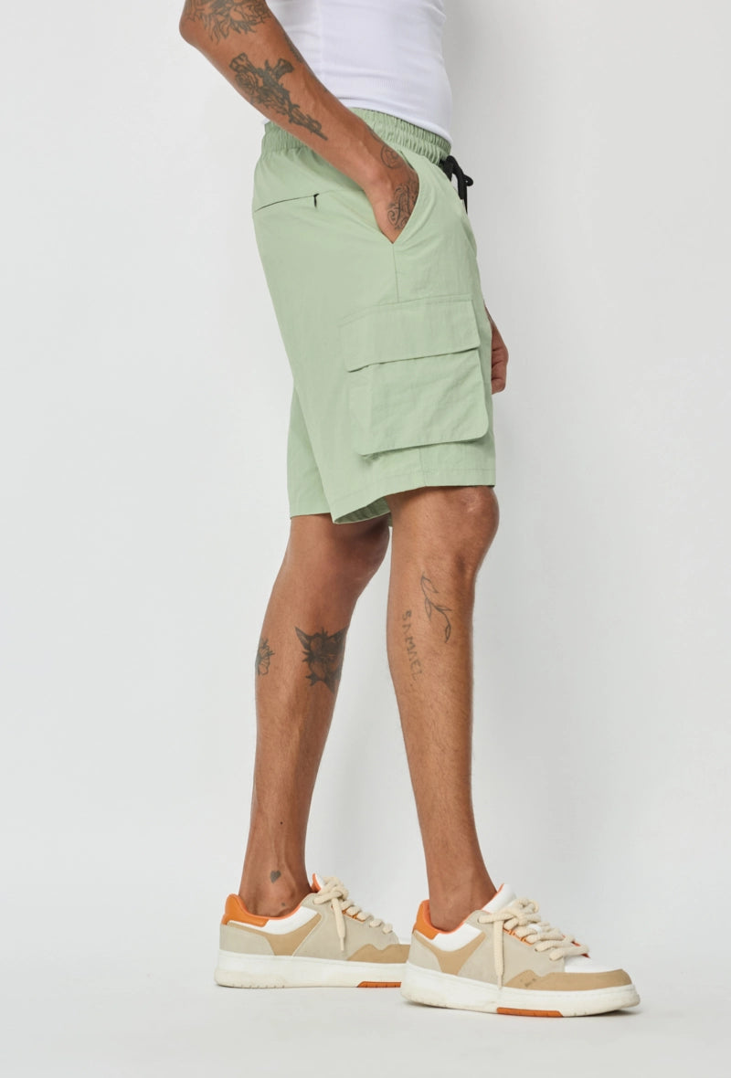 Plain shorts with elastic waist