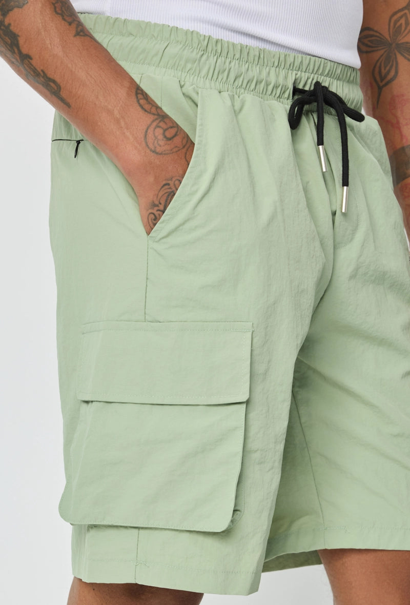 Plain shorts with elastic waist