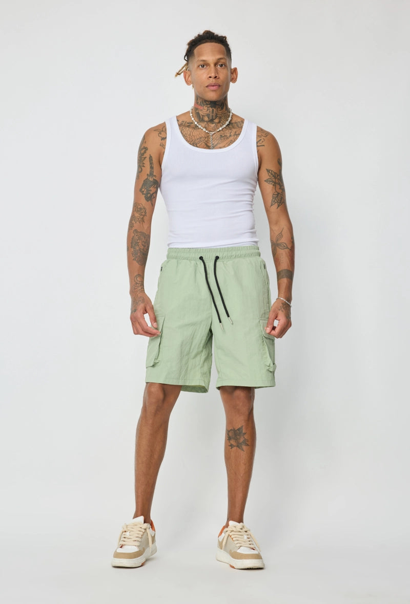 Plain shorts with elastic waist