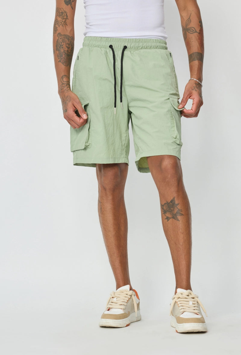 Plain shorts with elastic waist