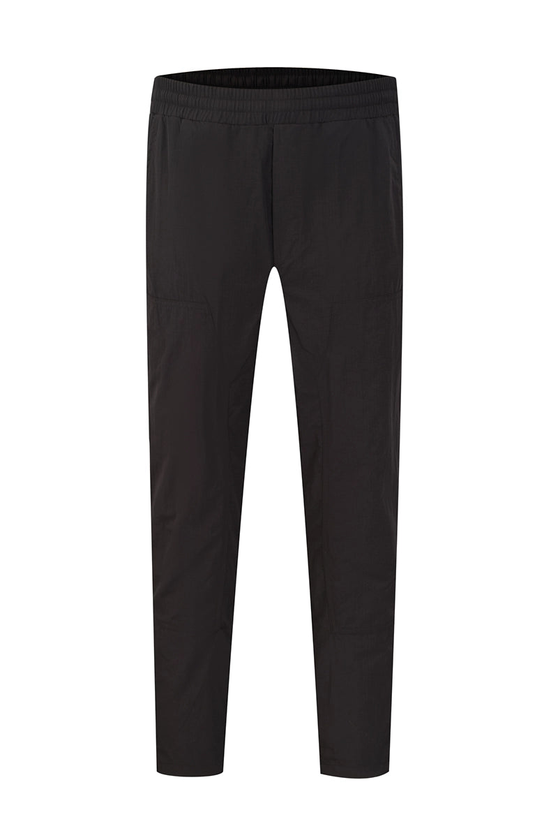 Plain trousers with elastic waist