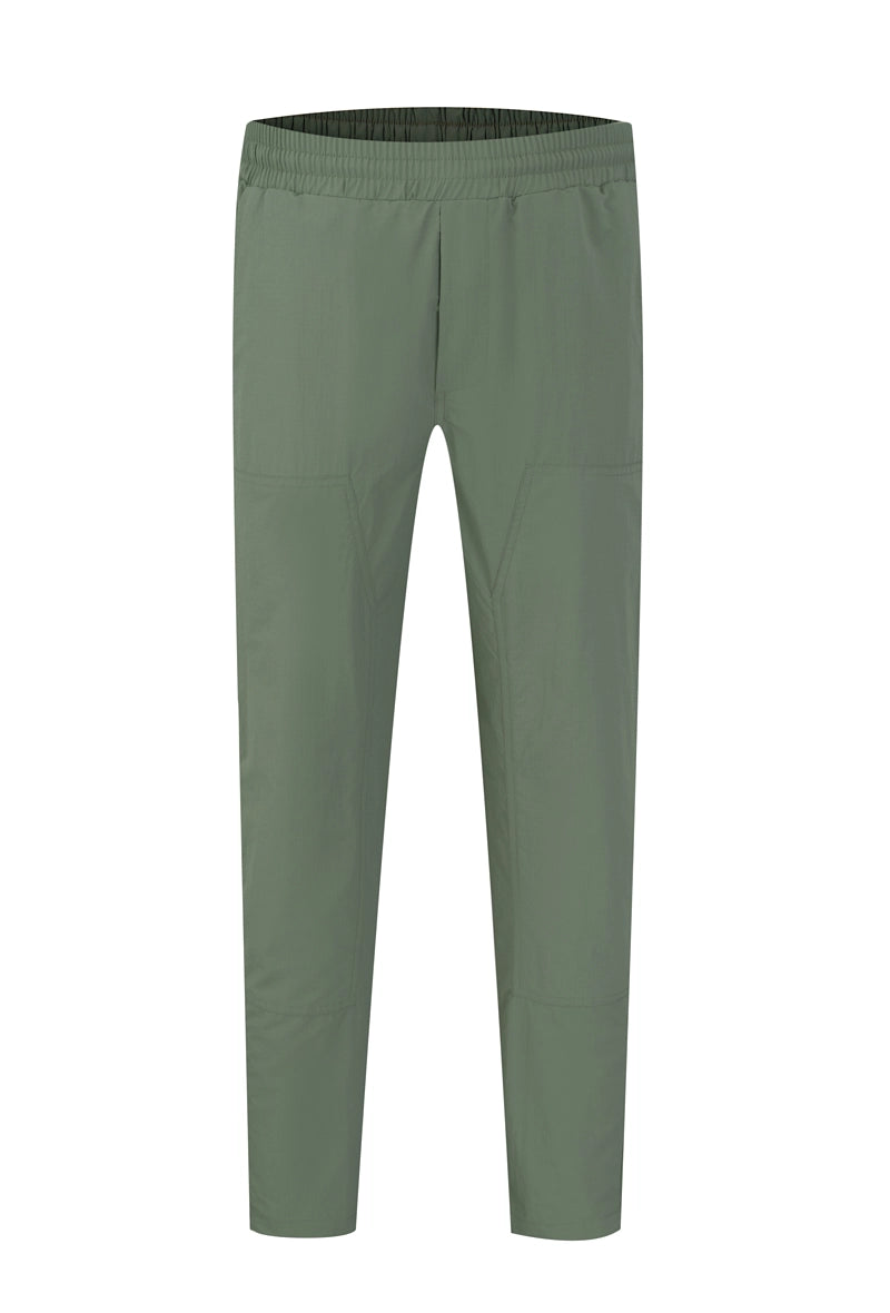 Plain trousers with elastic waist