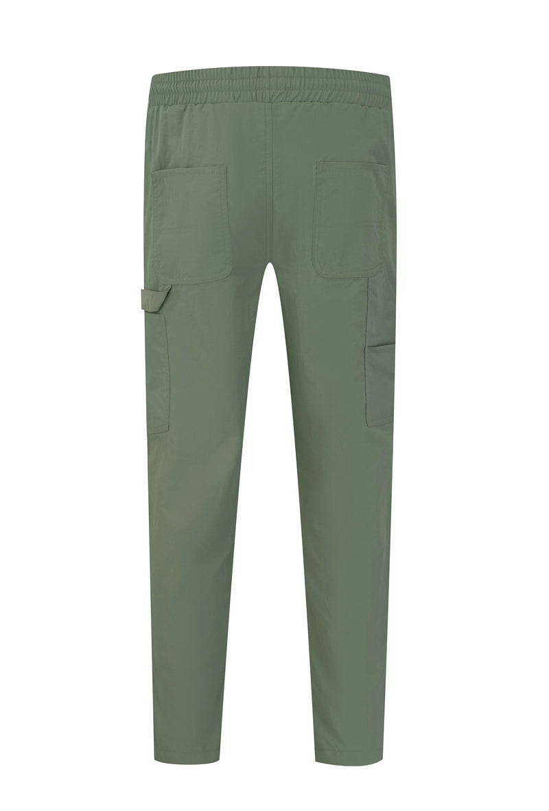 Plain trousers with elastic waist