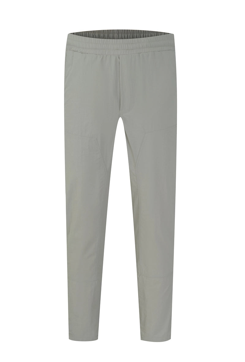 Plain trousers with elastic waist