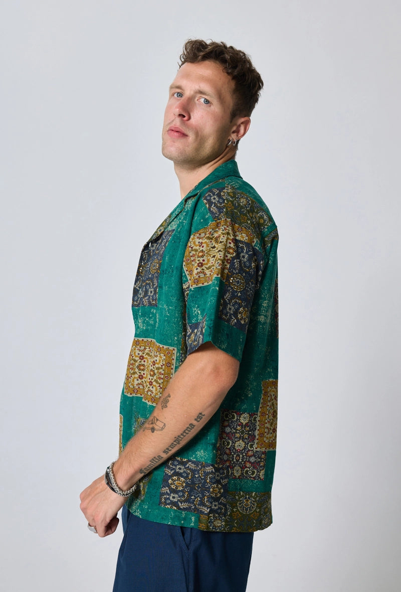 Chemise à manches courtes à motif intégral