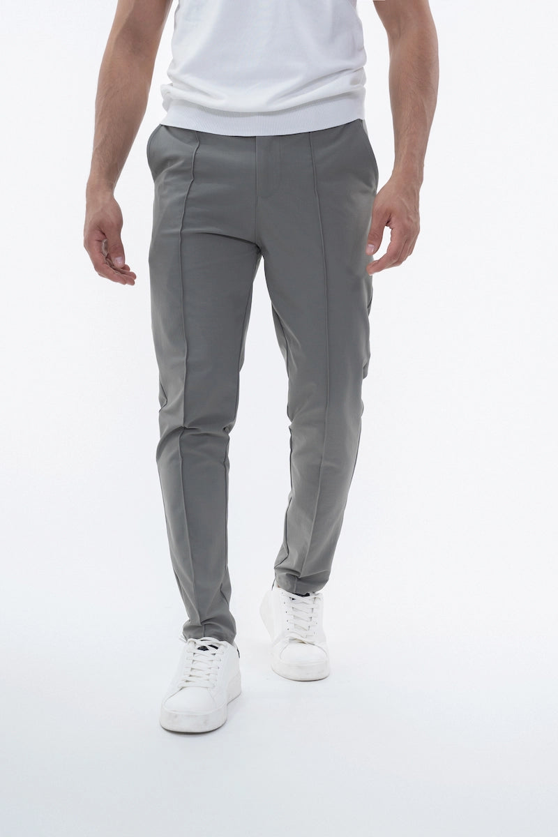 Pantalon chino uni avec glissière