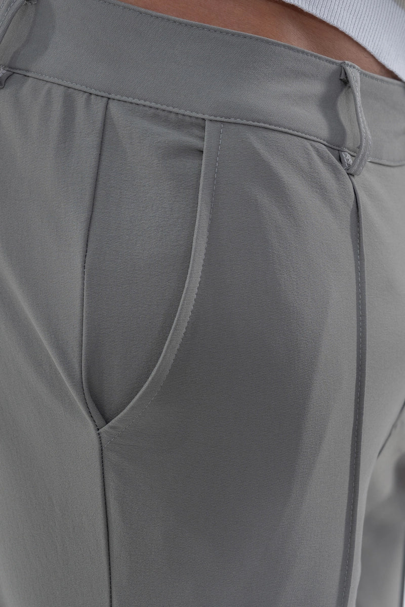 Pantalon chino uni avec glissière