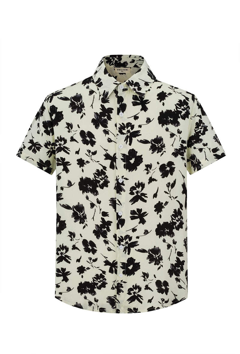 Botanical short-sleeved shirt