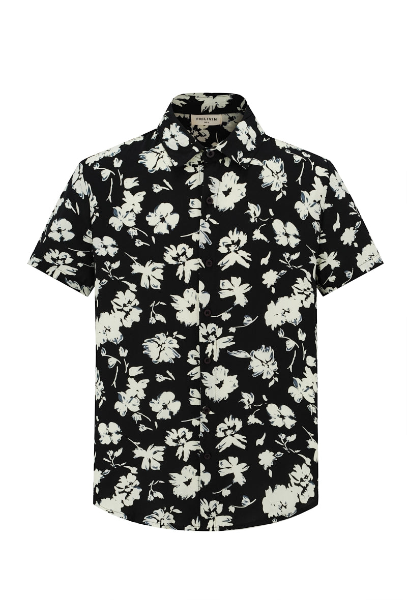 Botanical short-sleeved shirt