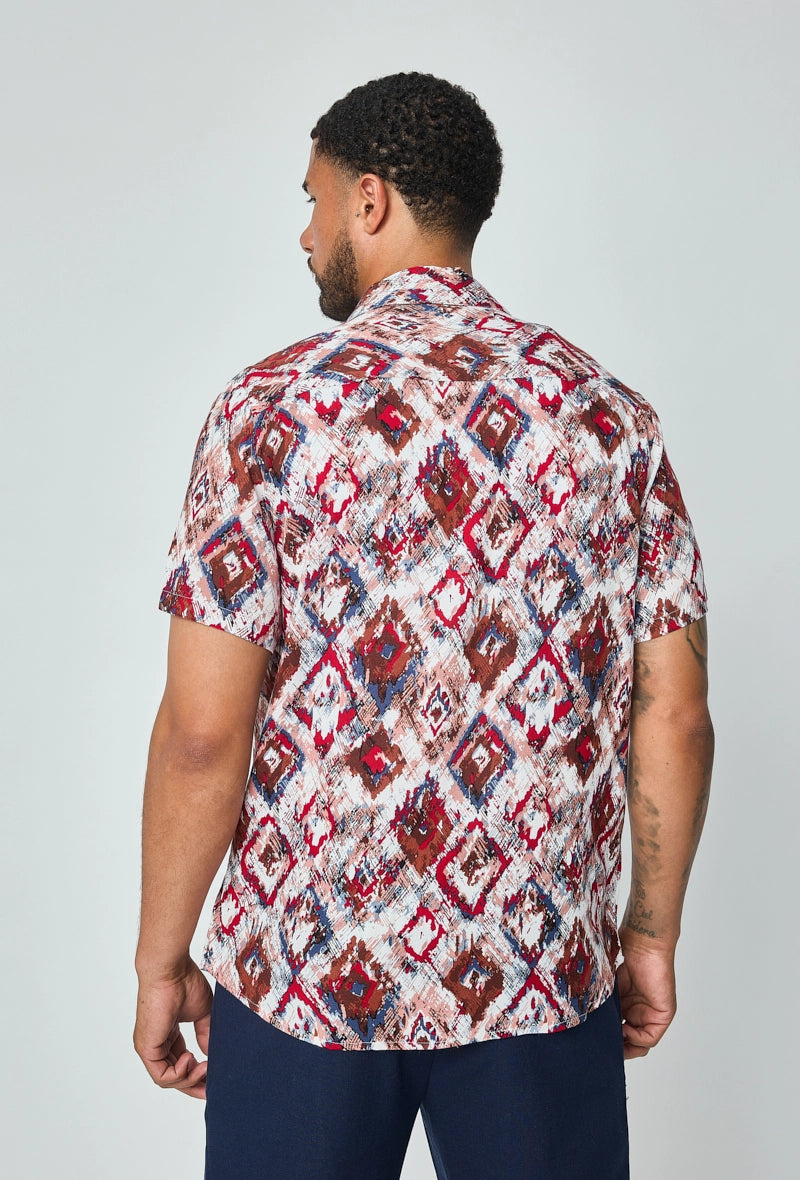 Chemise d'été à imprimé asbstrait