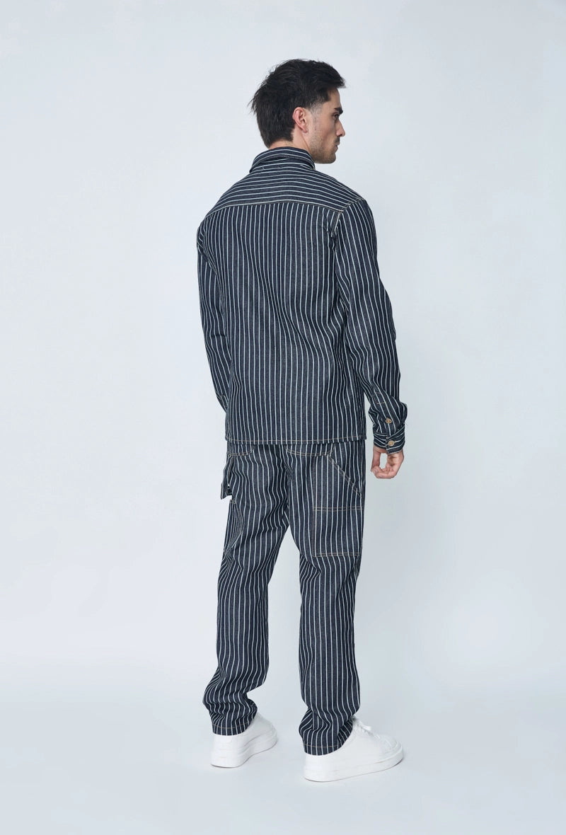 Ensemble veste et pantalon à rayures