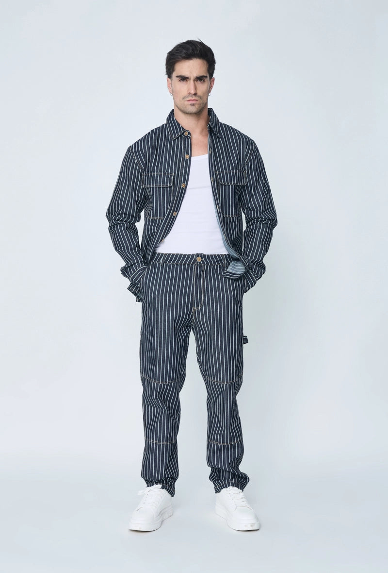 Ensemble veste et pantalon à rayures