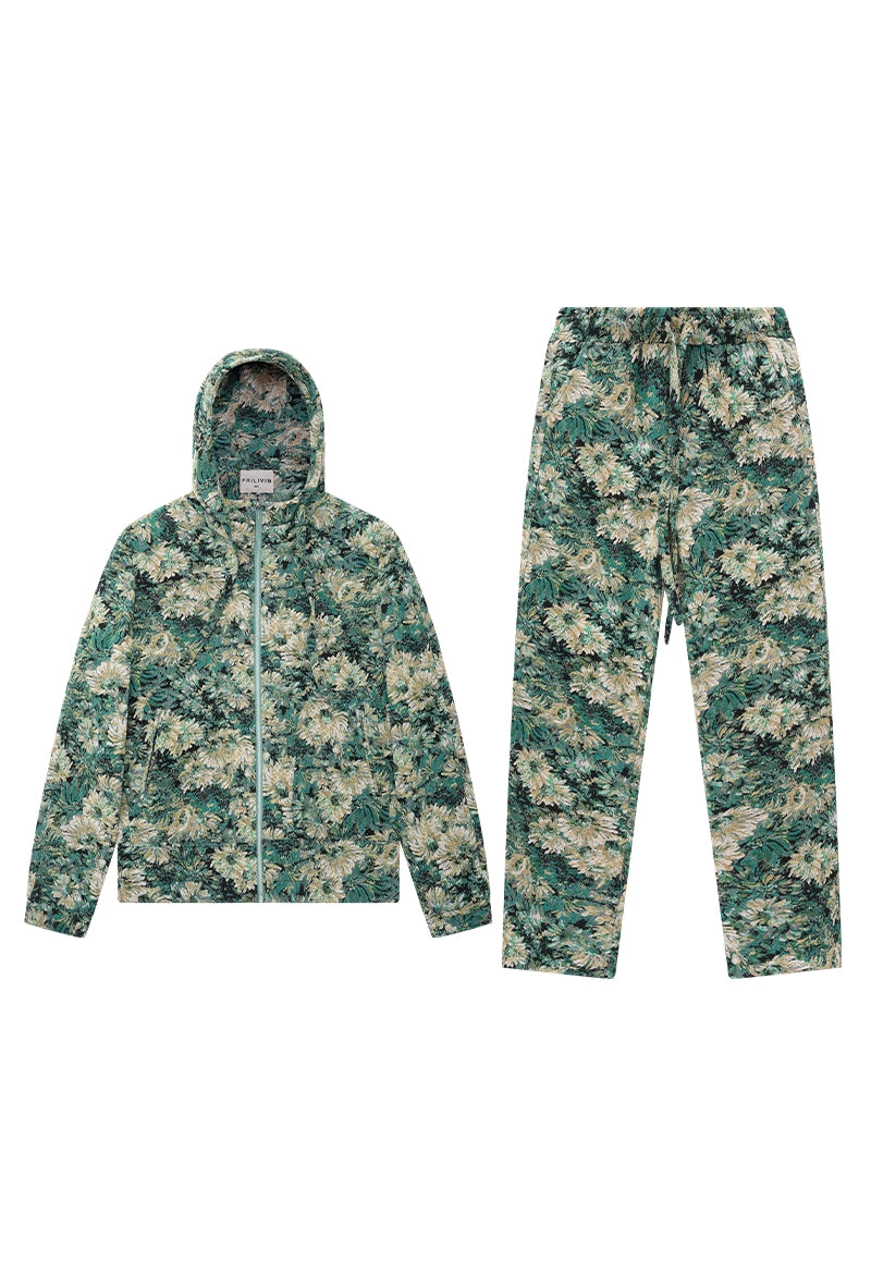 Ensemble veste pantalon fleurie