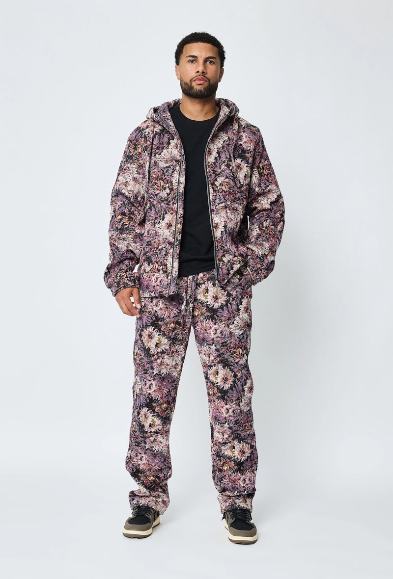 Ensemble veste pantalon fleurie
