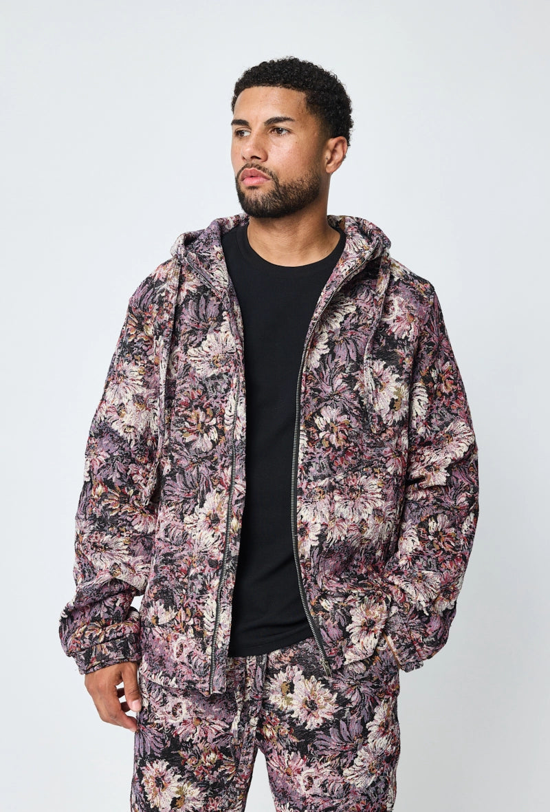 Ensemble veste pantalon fleurie