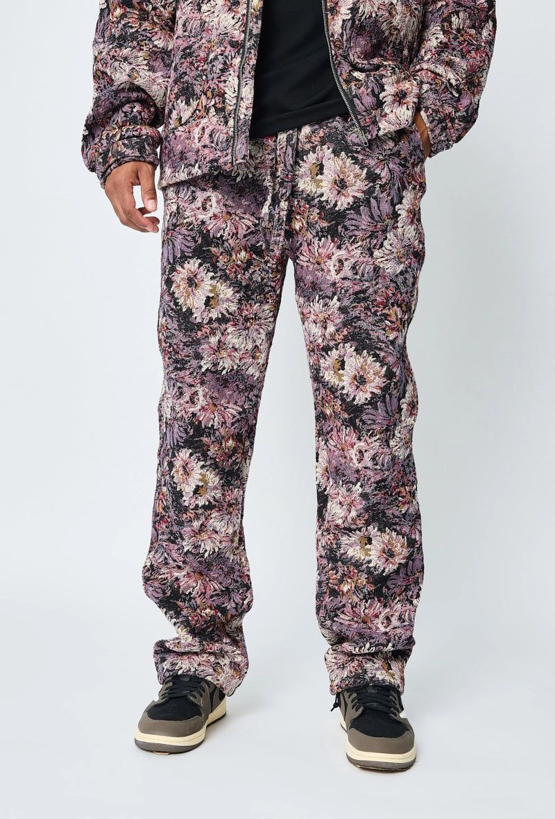 Ensemble veste pantalon fleurie