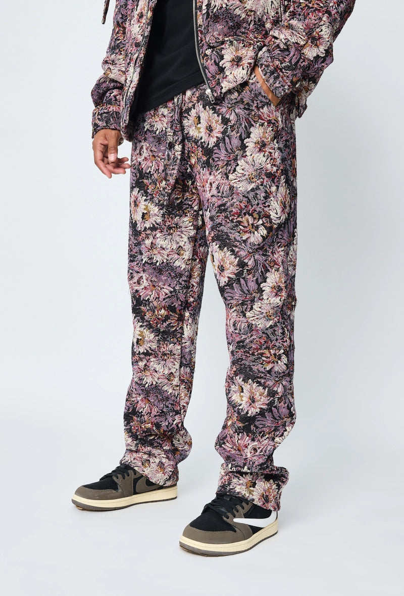 Ensemble veste pantalon fleurie