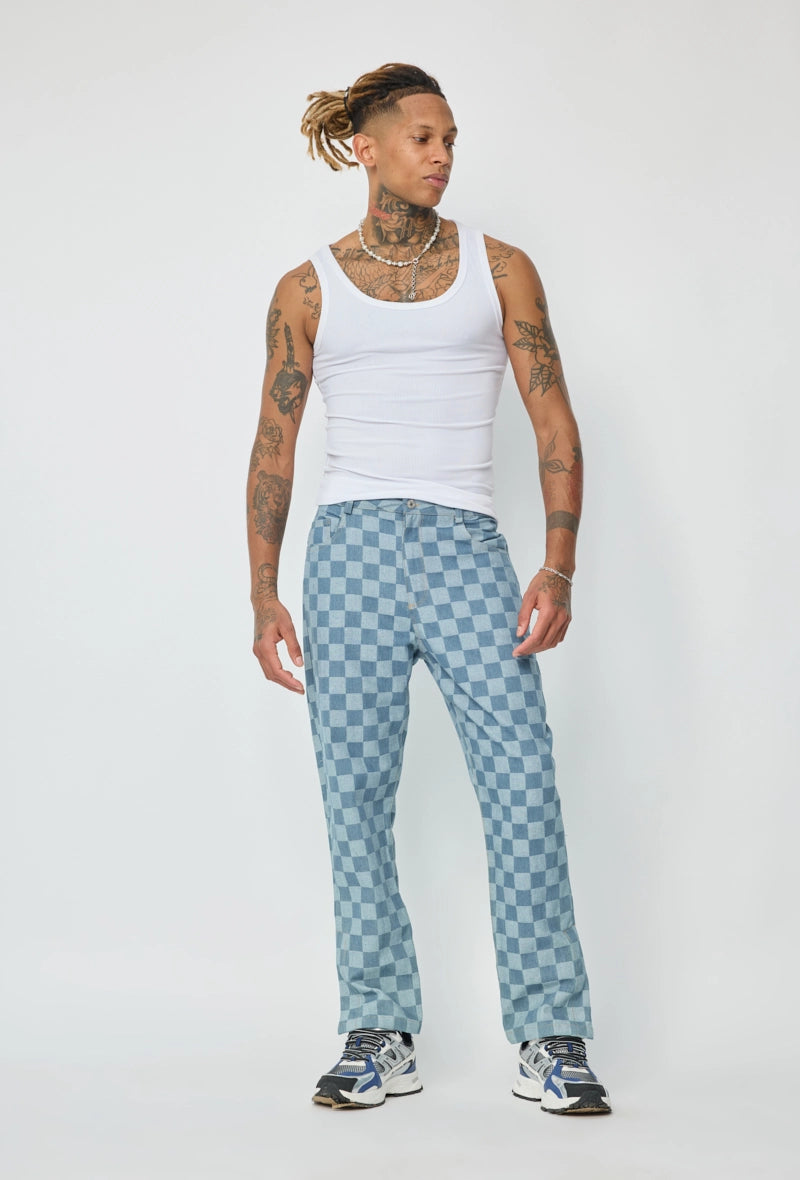 Pantalon à motifs