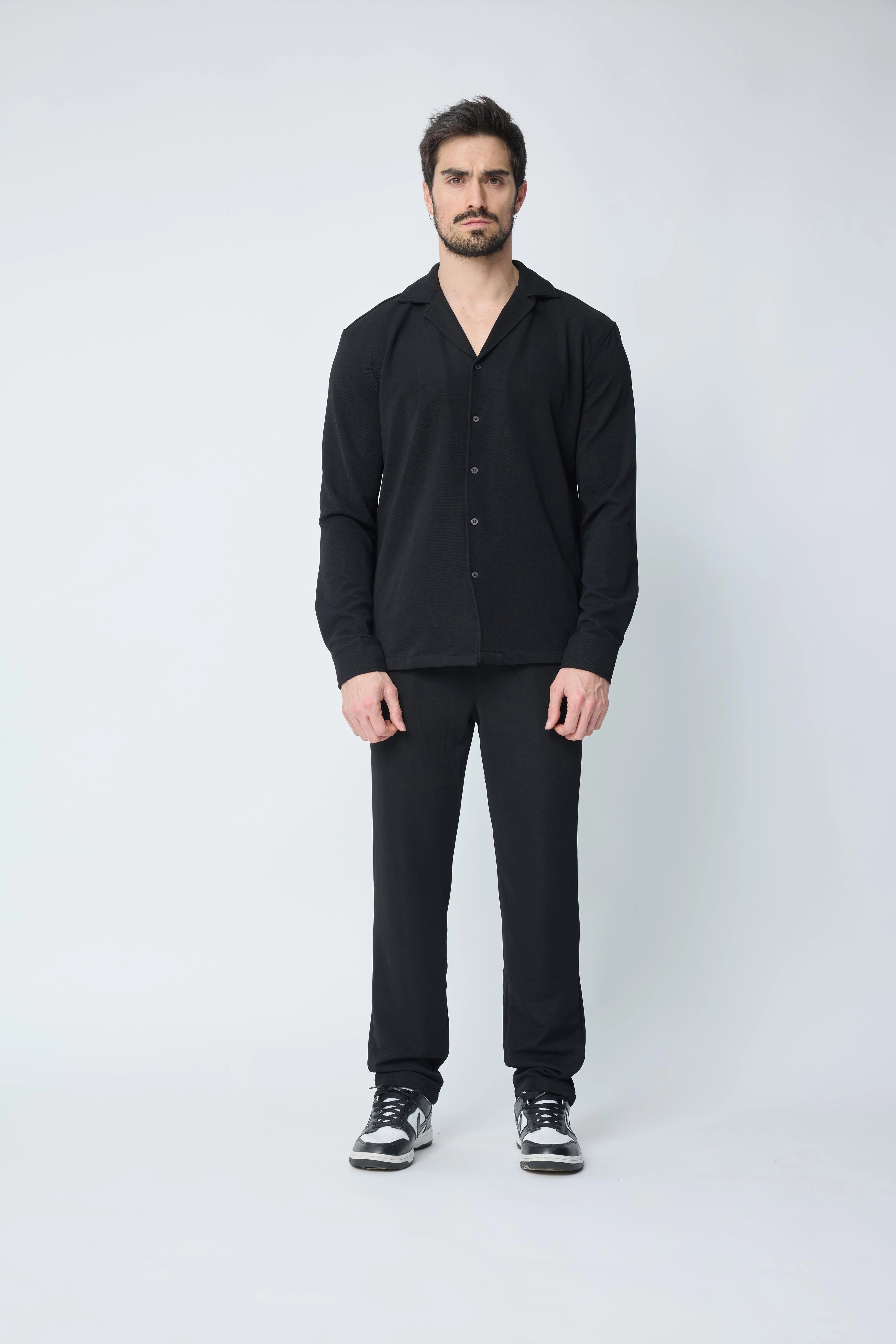 Ensemble chemise pantalon uni oversize