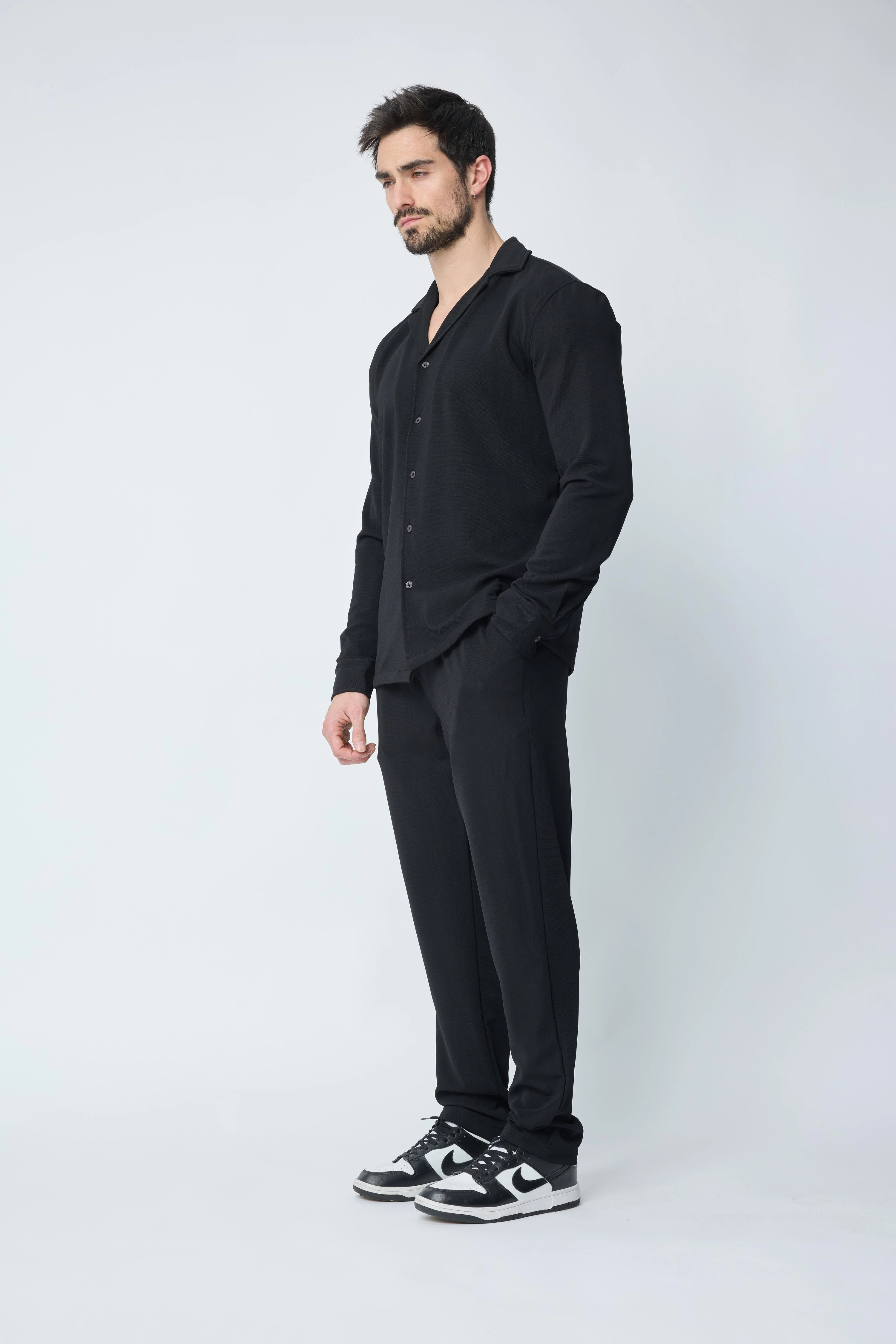 Ensemble chemise pantalon uni oversize