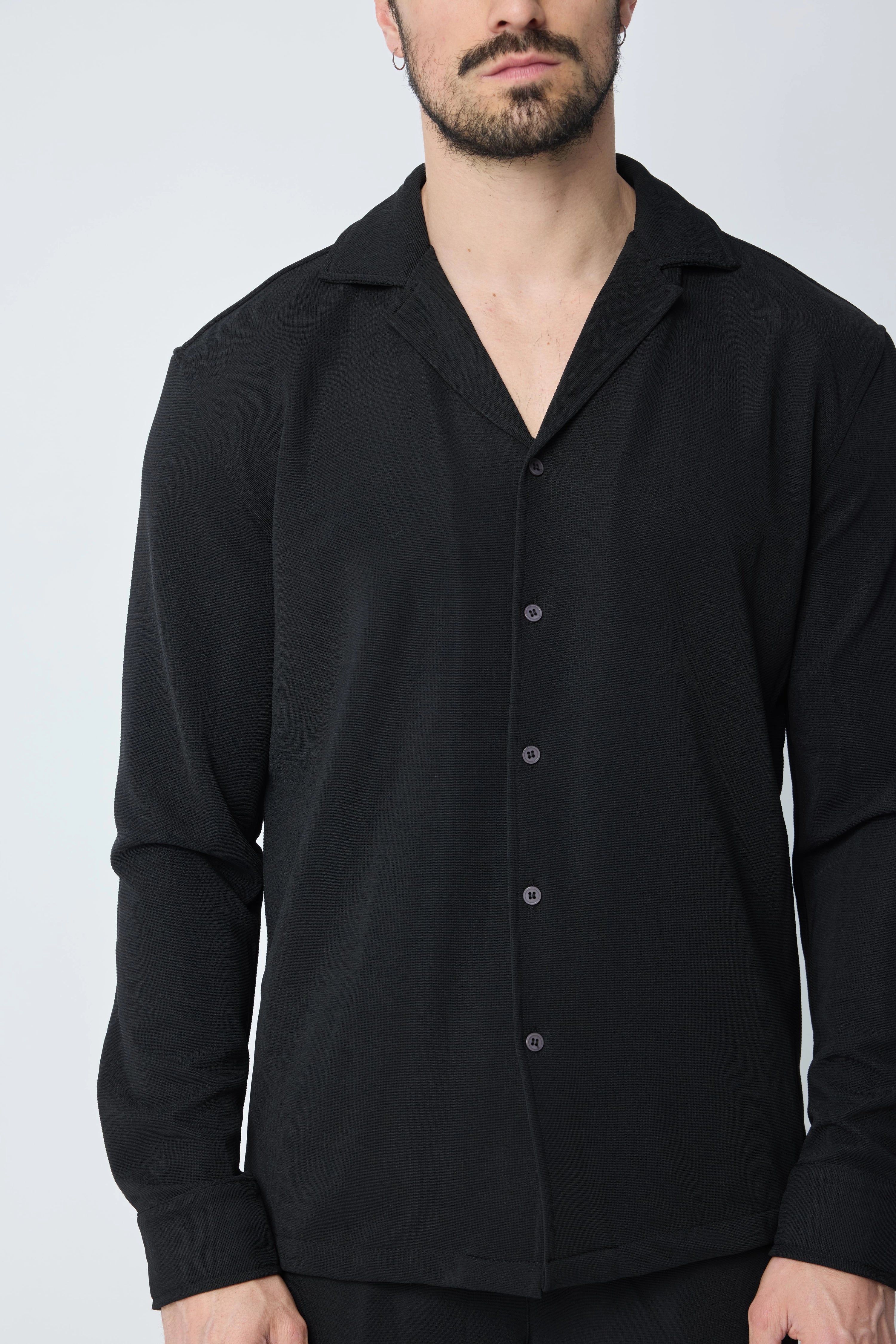 Ensemble chemise pantalon uni oversize