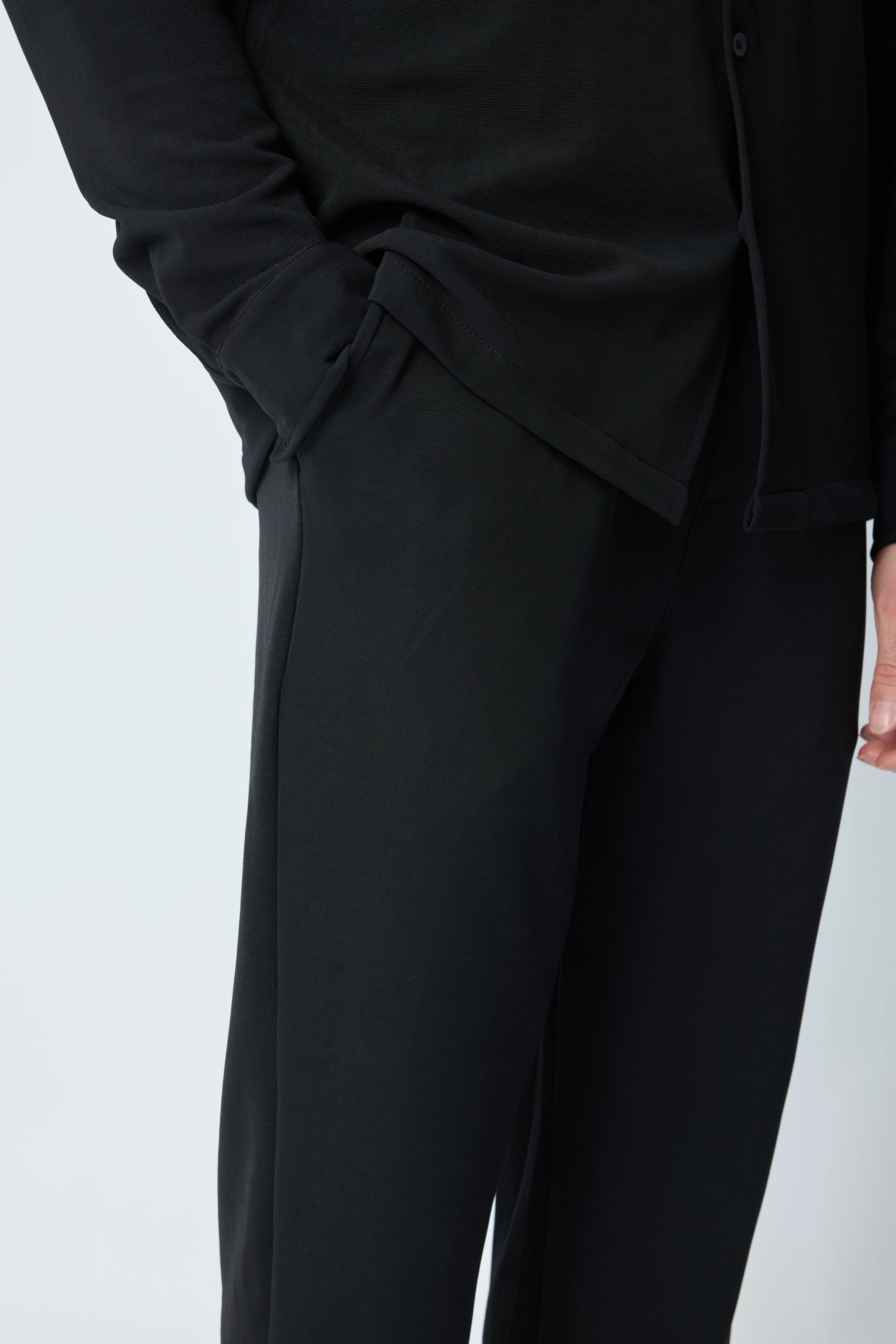 Ensemble chemise pantalon uni oversize