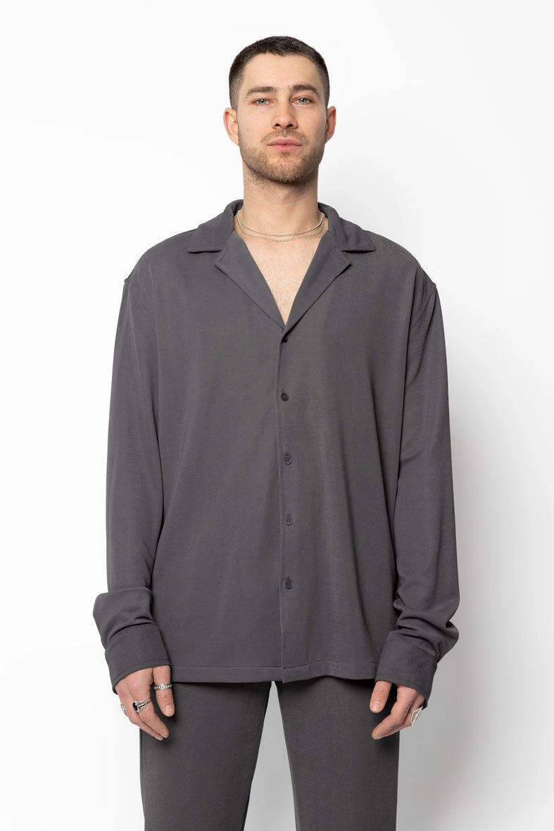 Ensemble chemise pantalon uni oversize