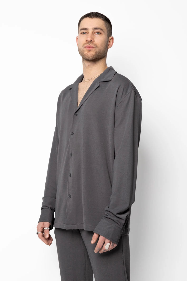 Ensemble chemise pantalon uni oversize