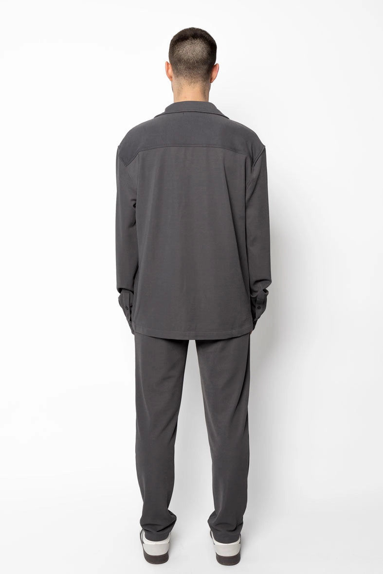 Ensemble chemise pantalon uni oversize