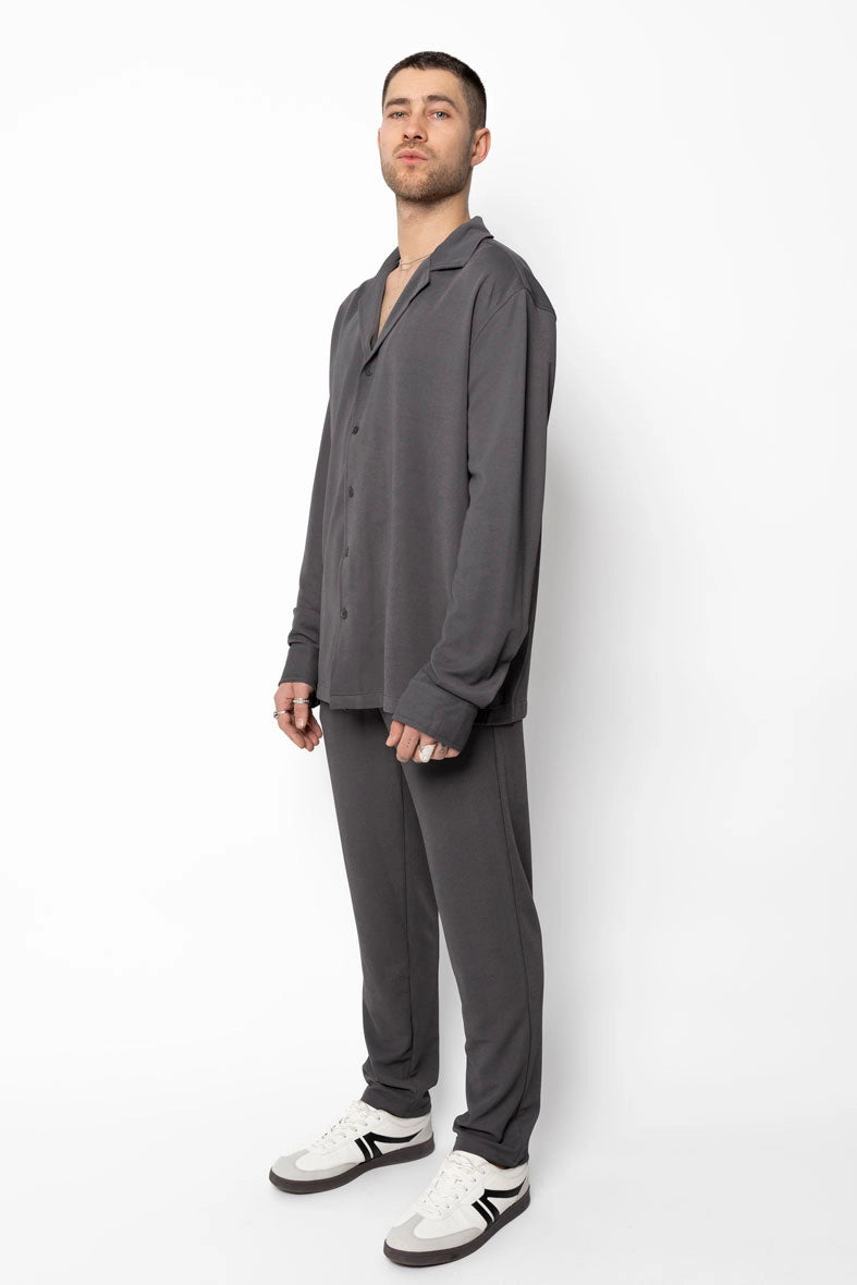 Ensemble chemise pantalon uni oversize