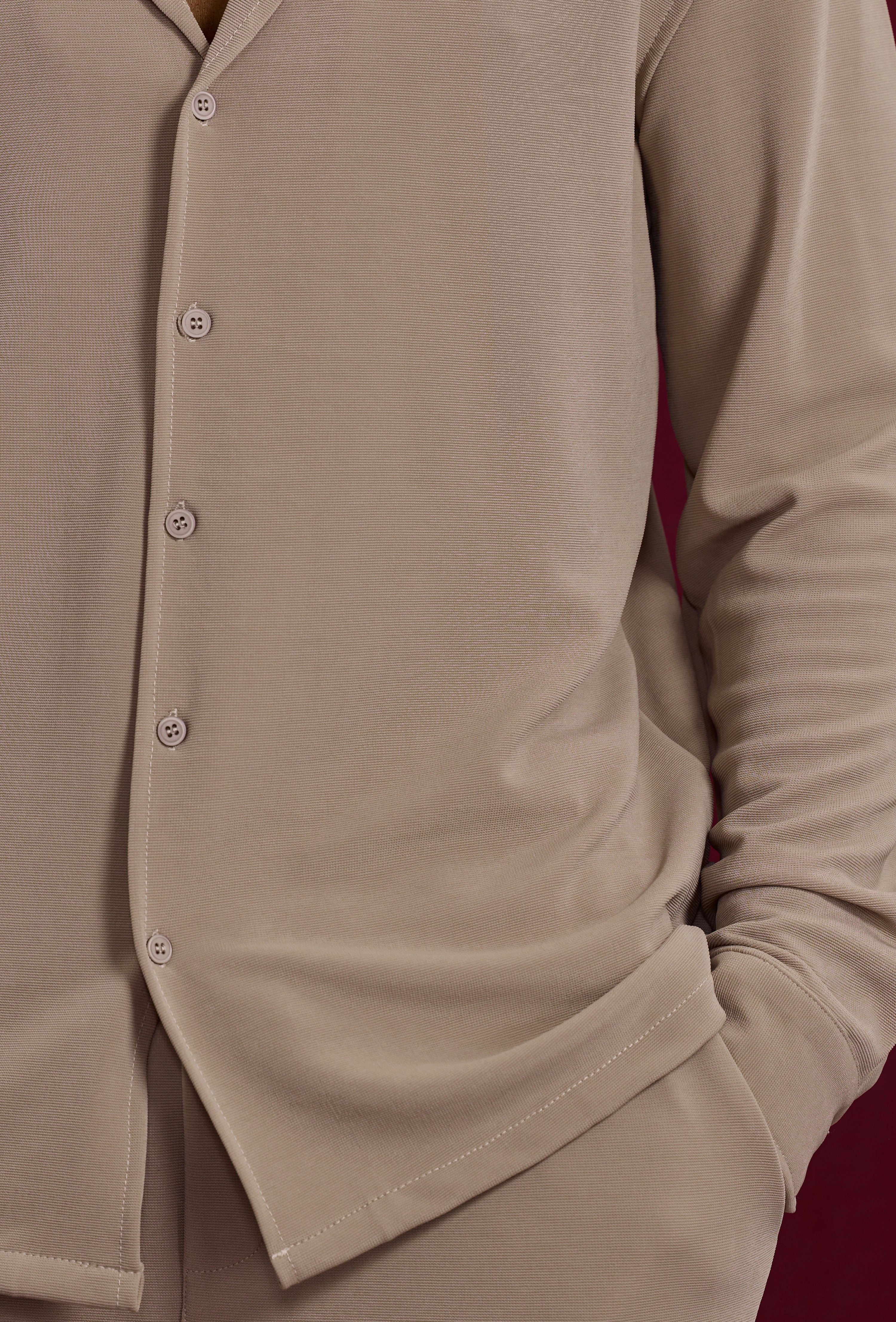 Ensemble chemise pantalon uni oversize