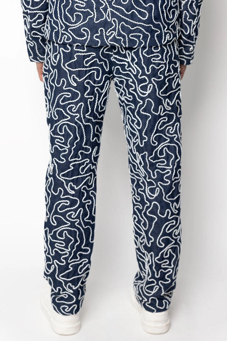 Ensemble pantalon jean à fermeture eclair