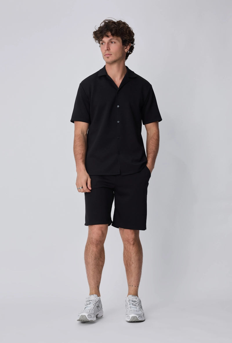 Ensemble uni chemise manches courtes