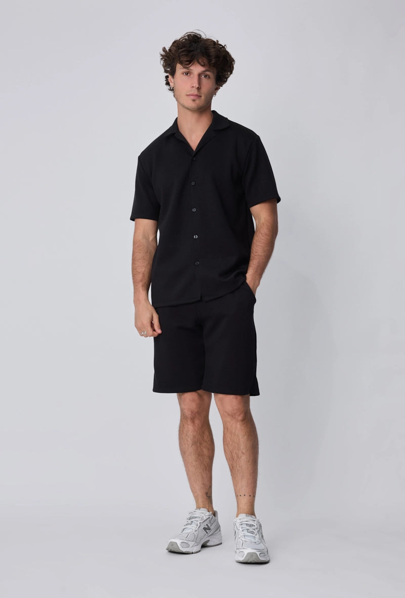 Ensemble uni chemise manches courtes