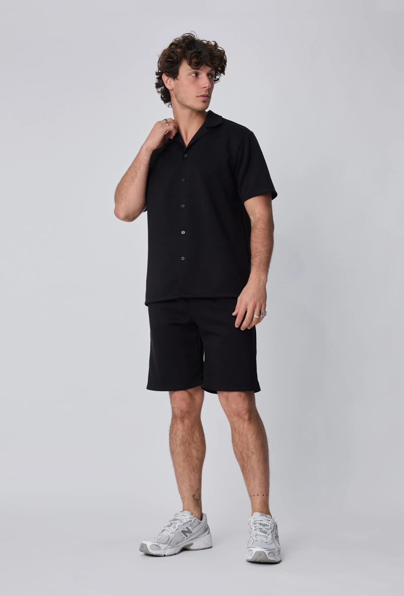 Ensemble uni chemise manches courtes