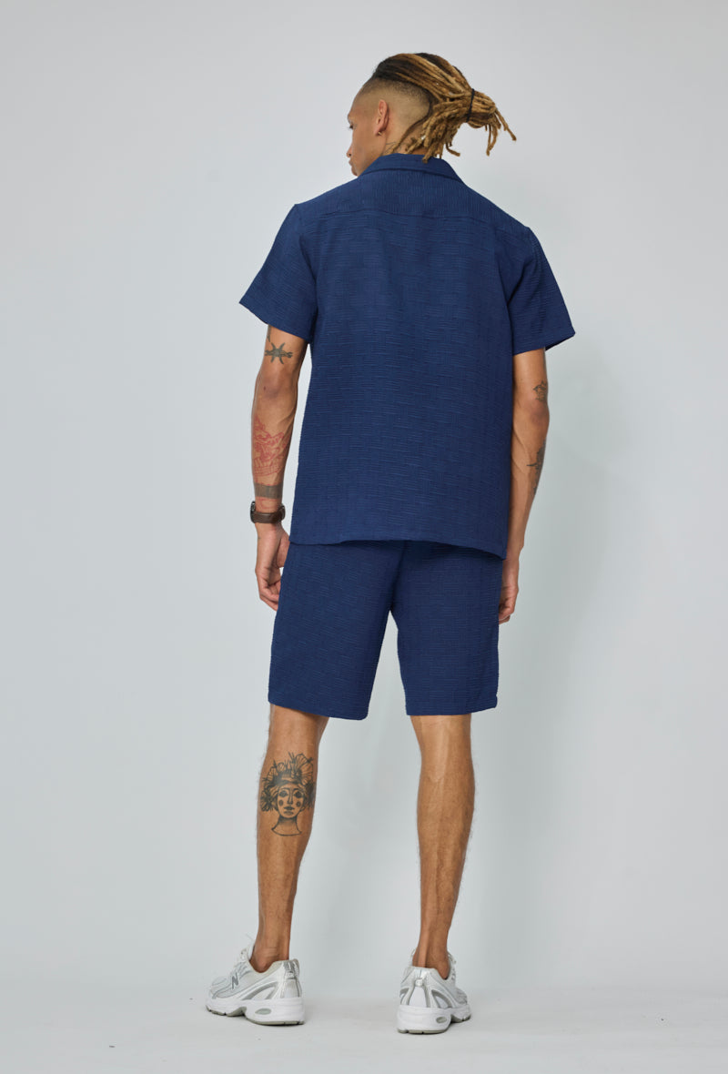 Ensemble chemise short texturé