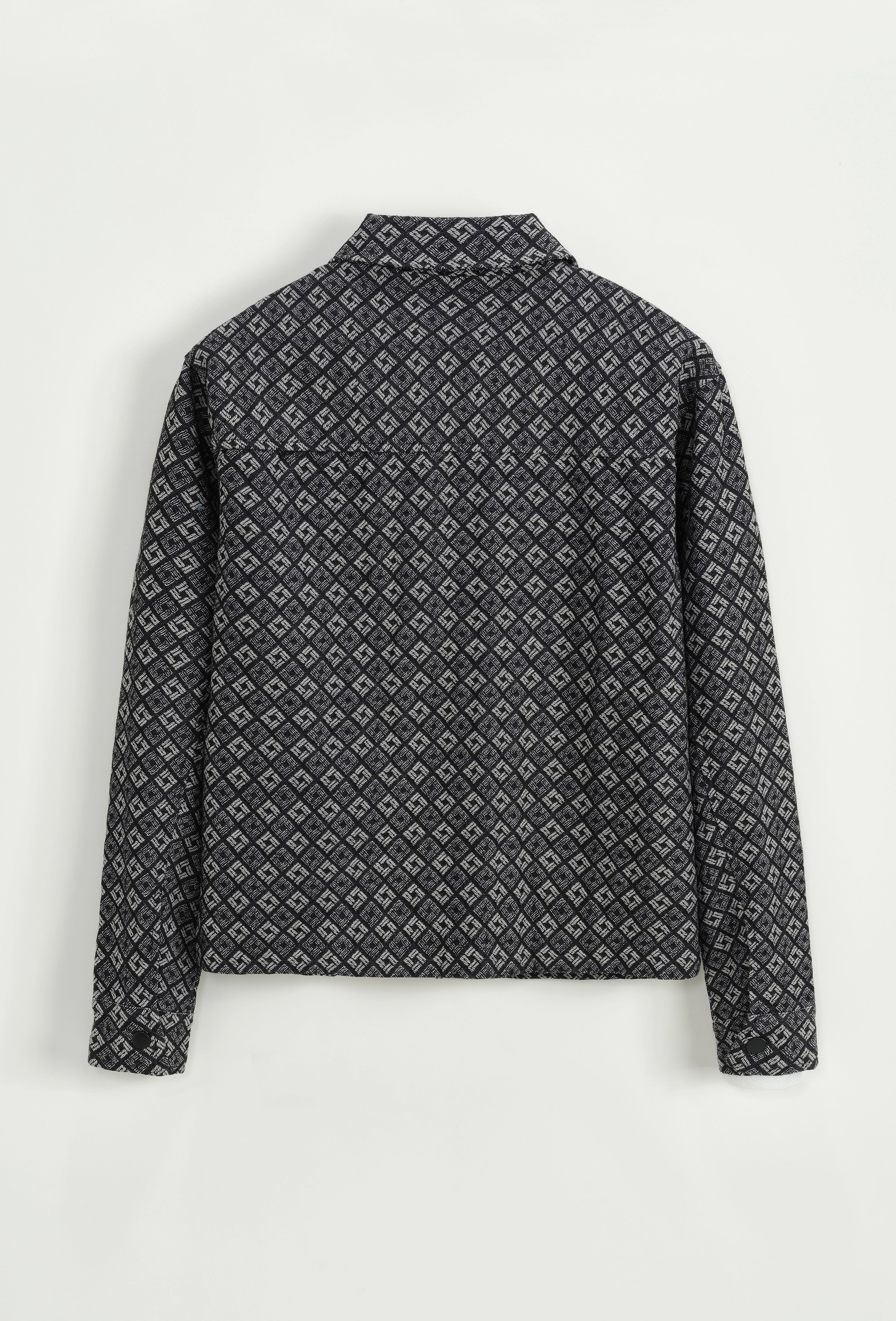 Veste à col chemise avec des motifs réguliers